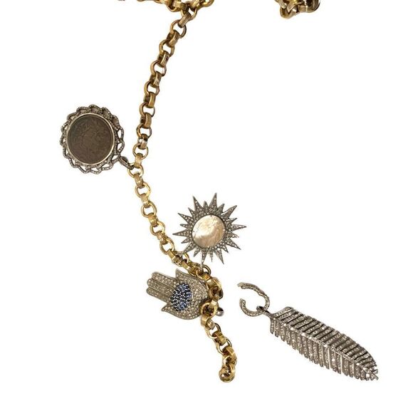 Custom Made Charm Statement Necklace with Removable/Changeable Adornments - Picture 6 of 11